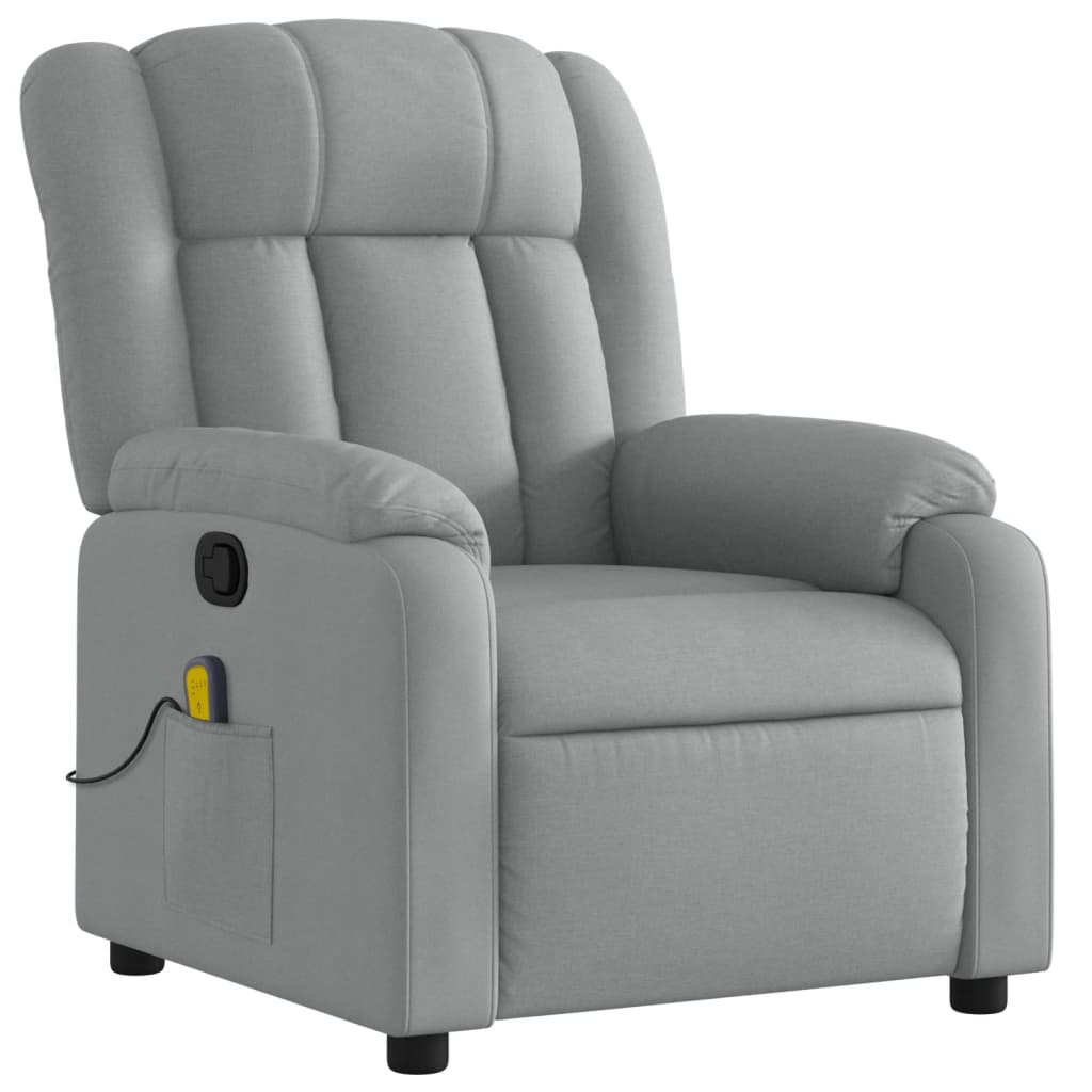 Fauteuil de massage tissu gris clair