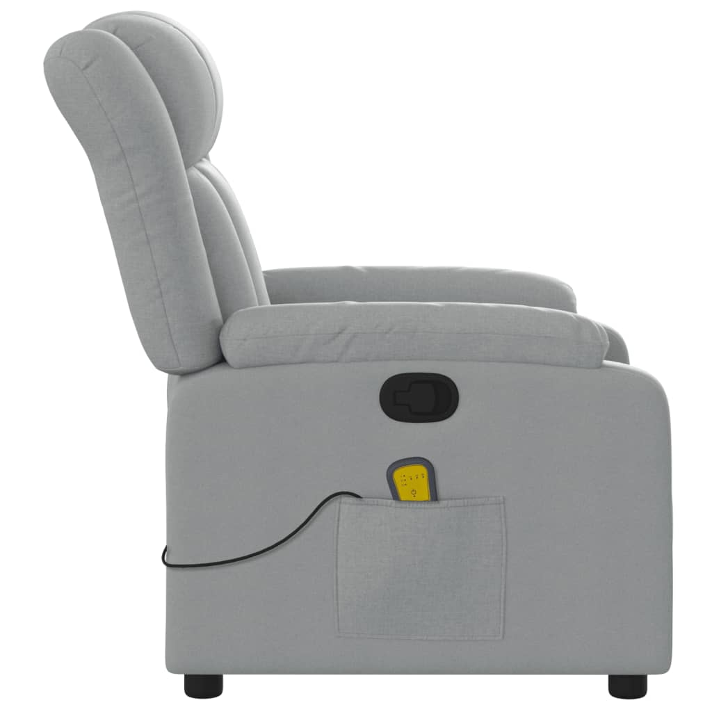 Fauteuil de massage tissu gris clair