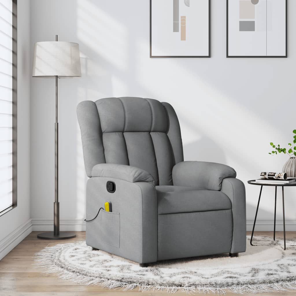 Fauteuil de massage tissu gris clair