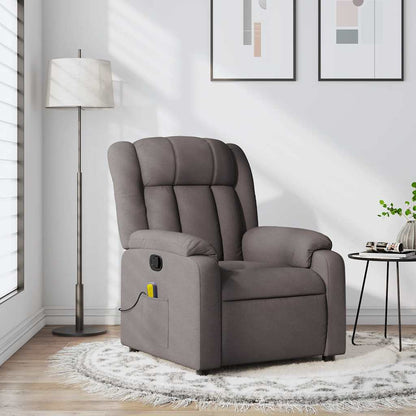 Massagesessel Taupe Stoff