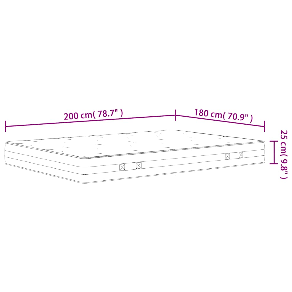 Matratze Taschenfederkern Mittelfest 180x200 cm