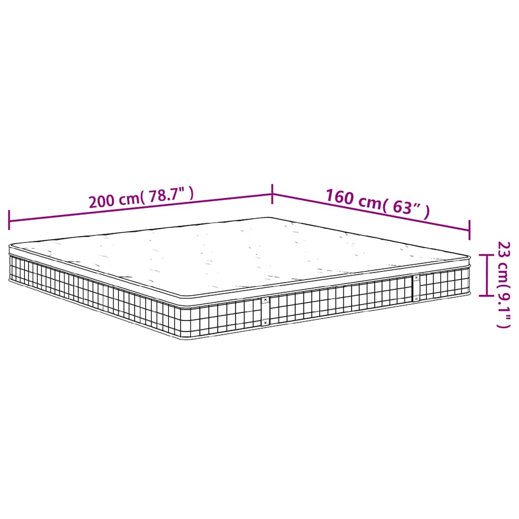 Matratze Bonnell-Federkern Mittel 160x200 cm