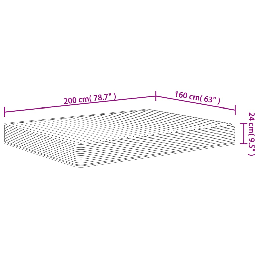 Matelas mousse mi-souple 160x200 cm