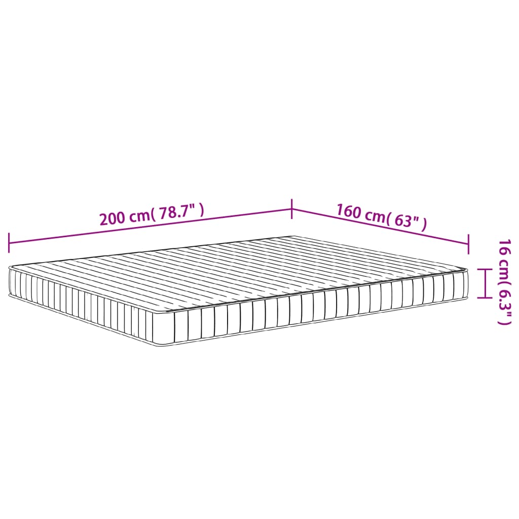 Matelas mousse mi-souple 160x200 cm