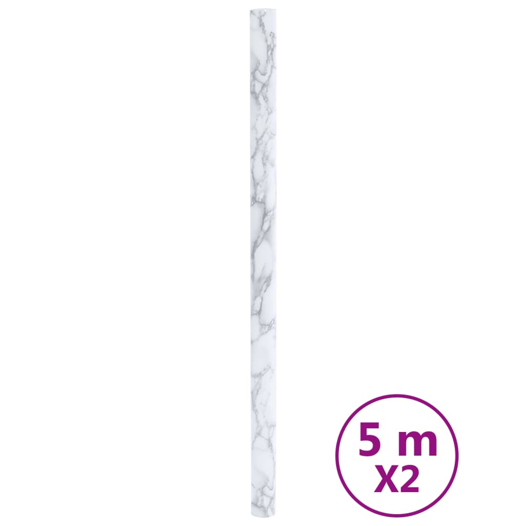 Möbelfolien Selbstklebend Marmorweiß 90x500 cm PVC