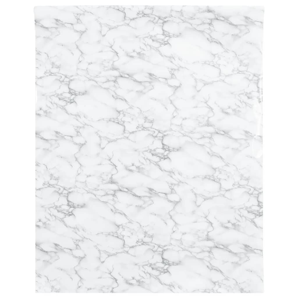 Möbelfolien Selbstklebend Marmorweiß 90x500 cm PVC