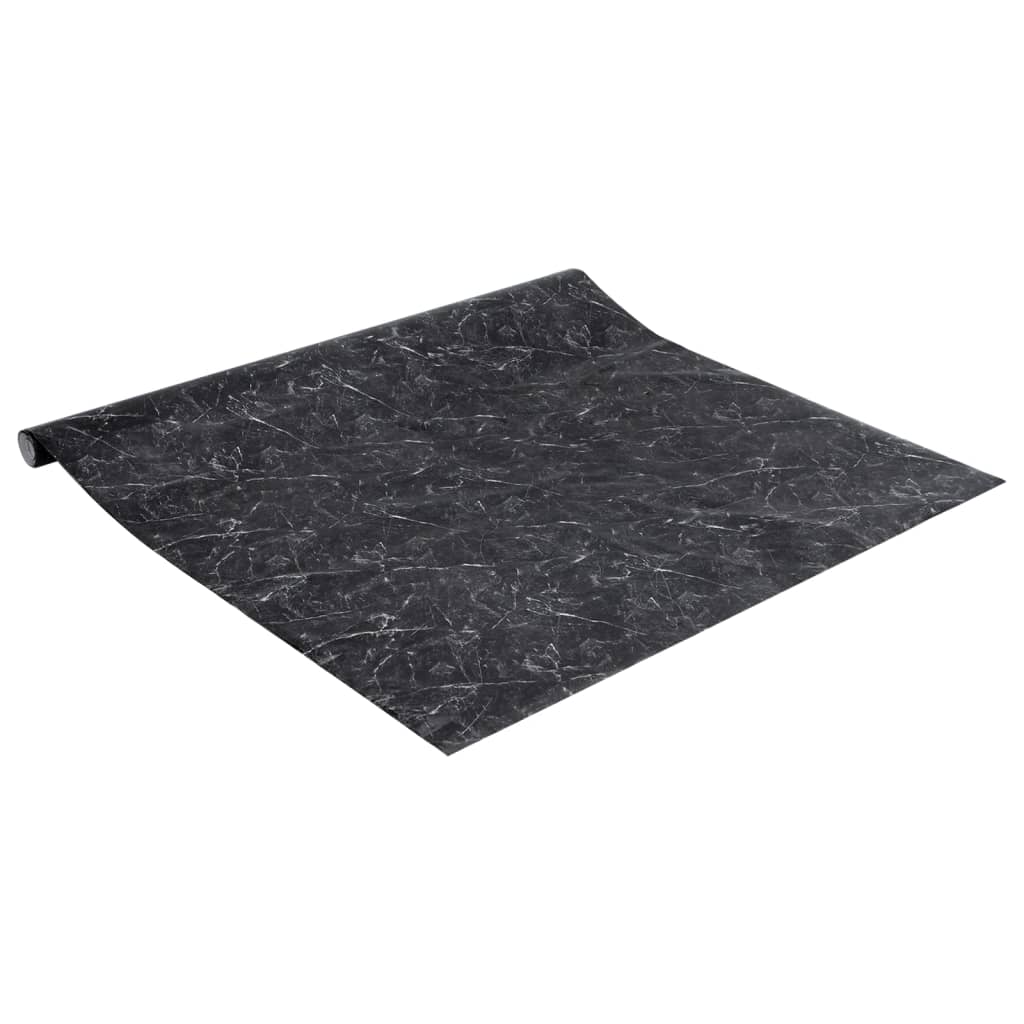 Möbelfolien Selbstklebend Marmorschwarz 90x500 cm PVC