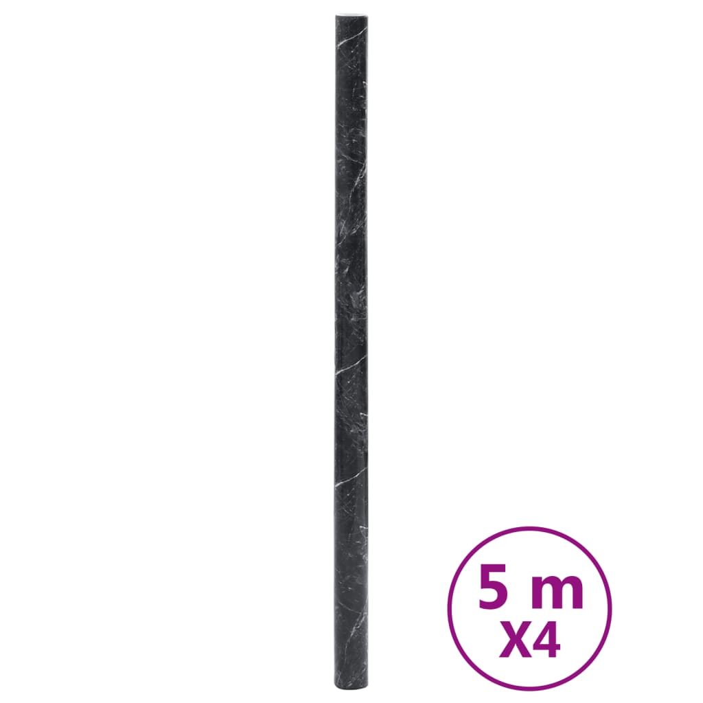Möbelfolien Selbstklebend Marmorschwarz 90x500 cm PVC