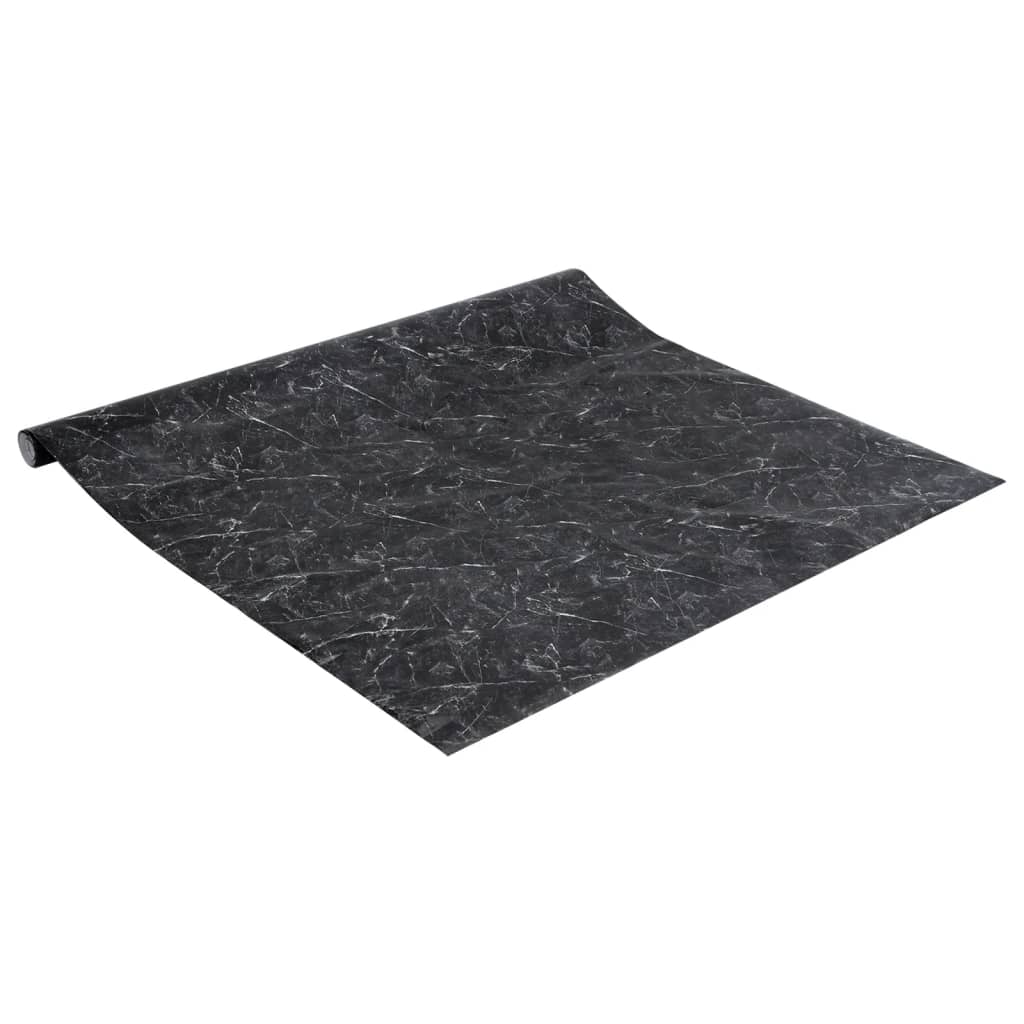 Möbelfolien Selbstklebend Marmorschwarz 90x500 cm PVC