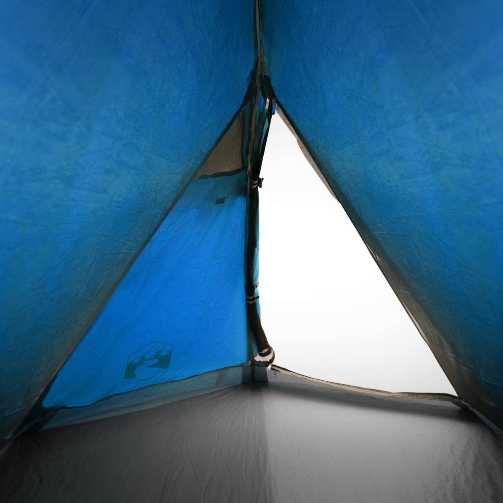 Tente de camping dôme 2 personnes bleue imperméable