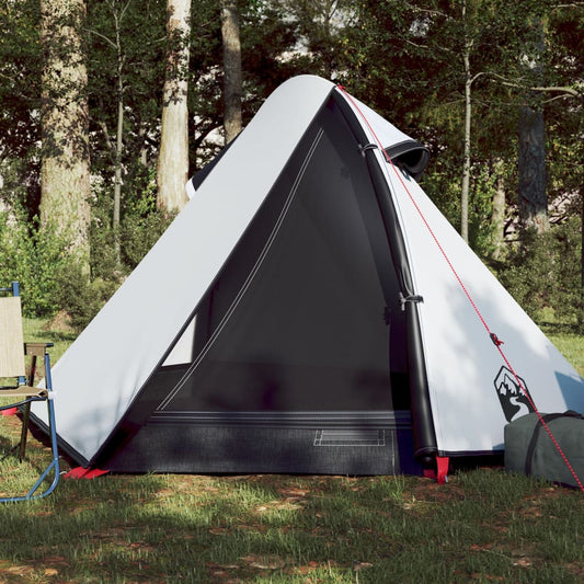 Tente de camping dôme 2 personnes blanc foncé imperméable