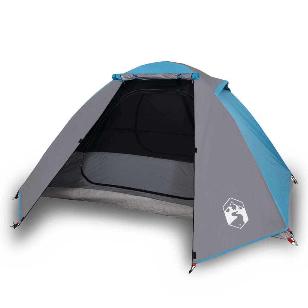 Tente de camping dôme 2 personnes bleue imperméable