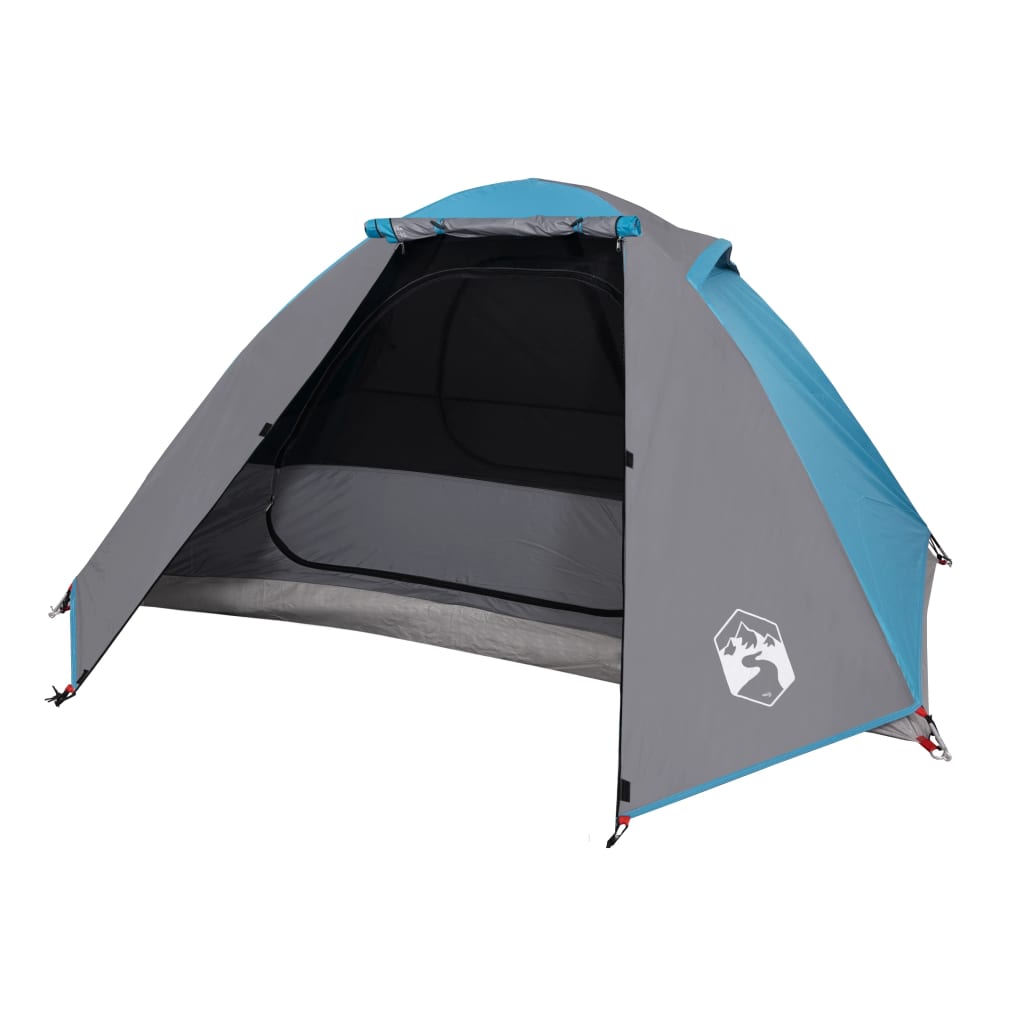 Tente de camping dôme 2 personnes bleue imperméable