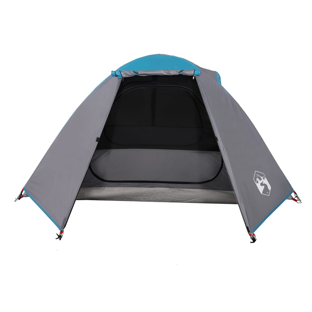 Tente de camping dôme 2 personnes bleue imperméable