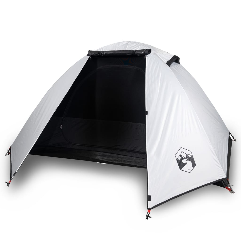 Tente de camping dôme 2 personnes blanc foncé imperméable