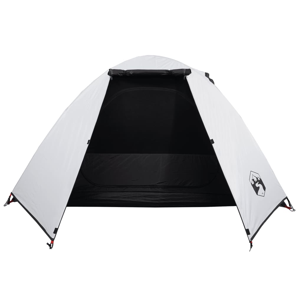 Tente de camping dôme 2 personnes blanc foncé imperméable