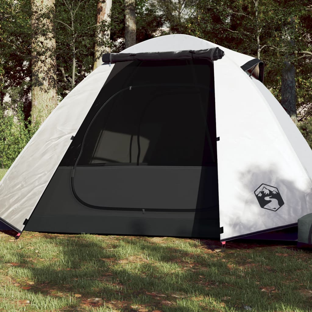 Tente de camping dôme 2 personnes blanc foncé imperméable