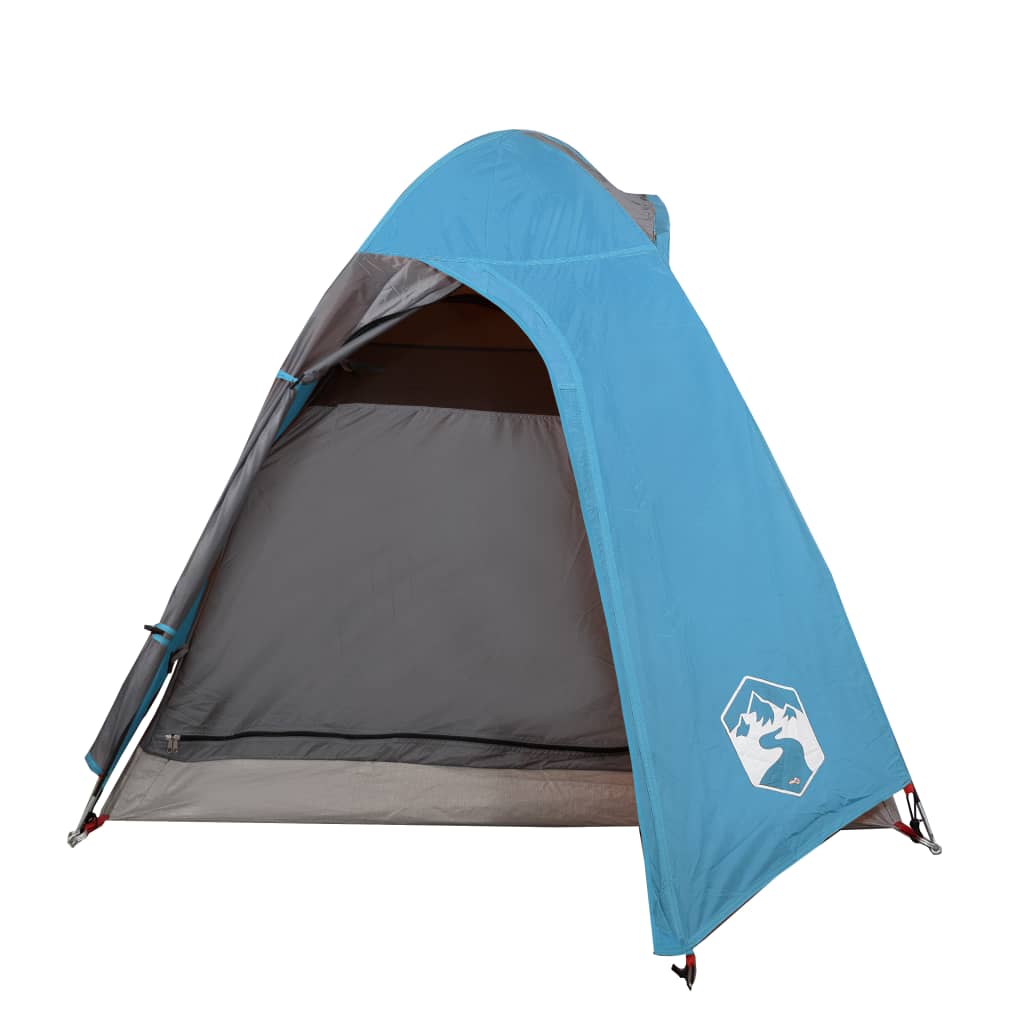 Tente de camping dôme 2 personnes bleue imperméable