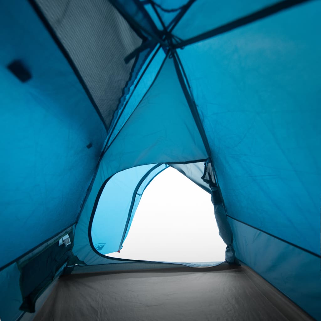 Tente de camping dôme 2 personnes bleue imperméable