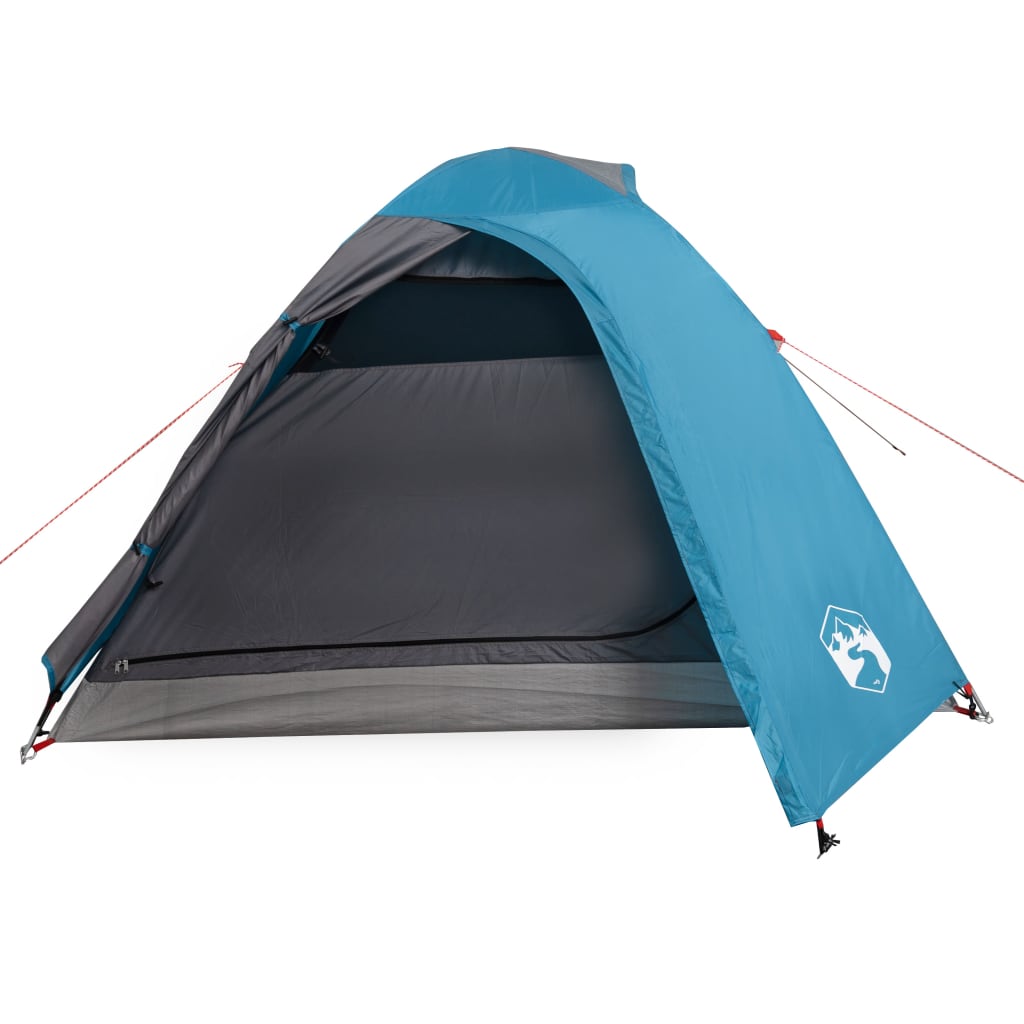 Tente de camping dôme 3 personnes bleue imperméable