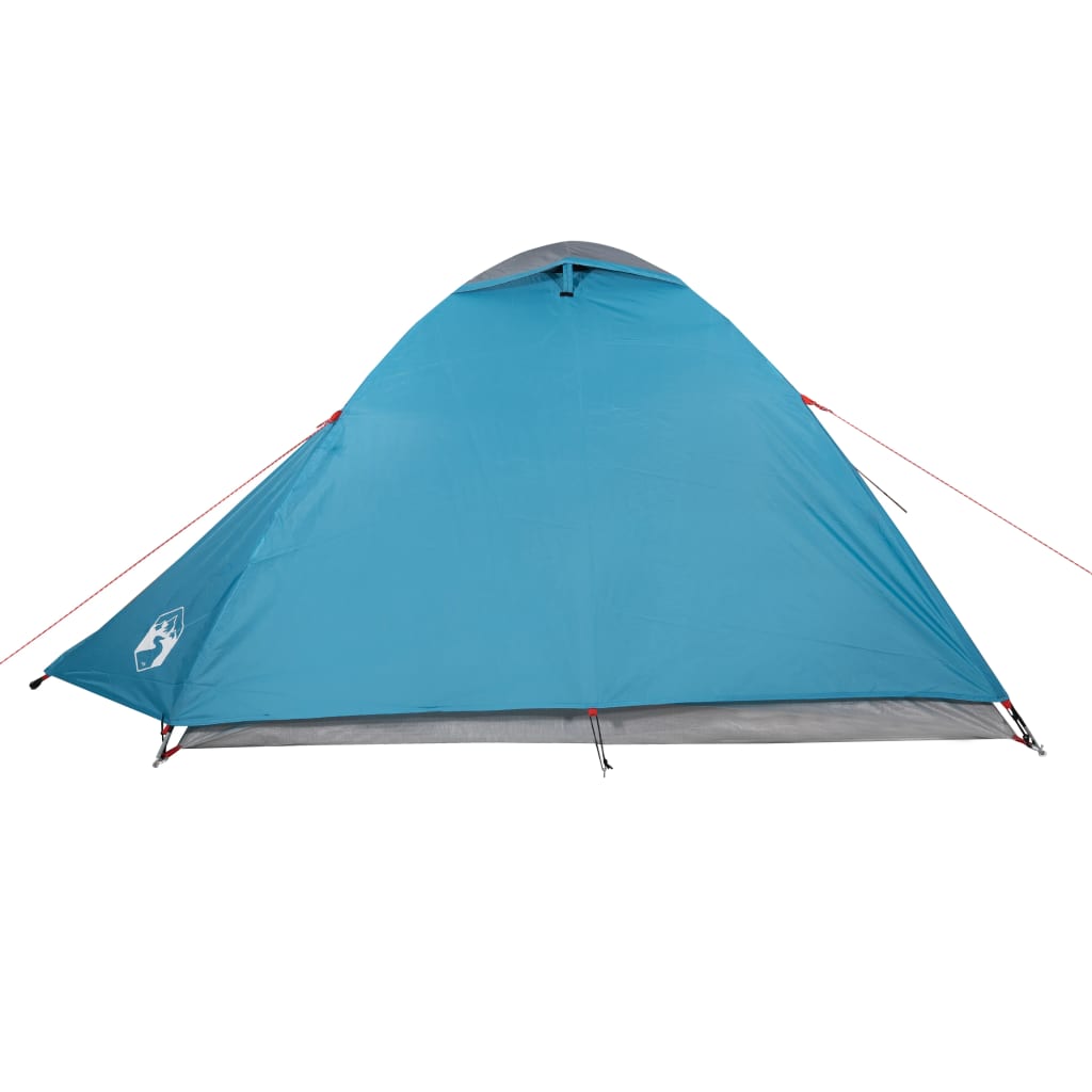 Tente de camping dôme 3 personnes bleue imperméable