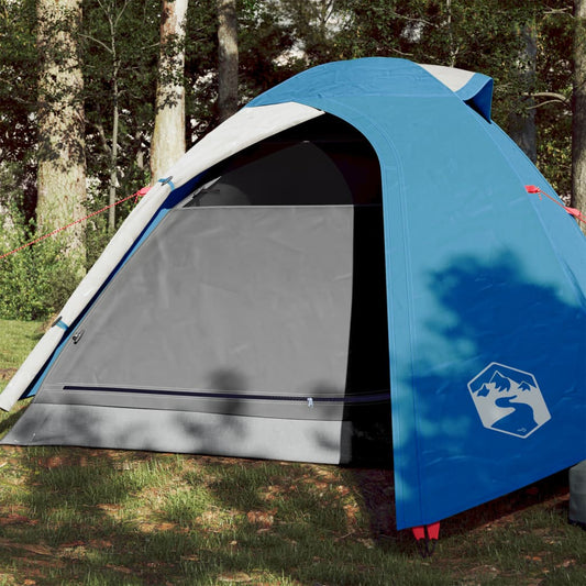 Tente de camping dôme 3 personnes bleue imperméable