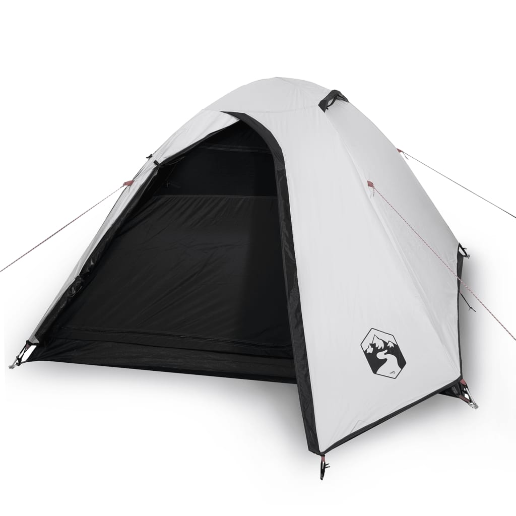 Tente de camping dôme 3 personnes blanc foncé imperméable