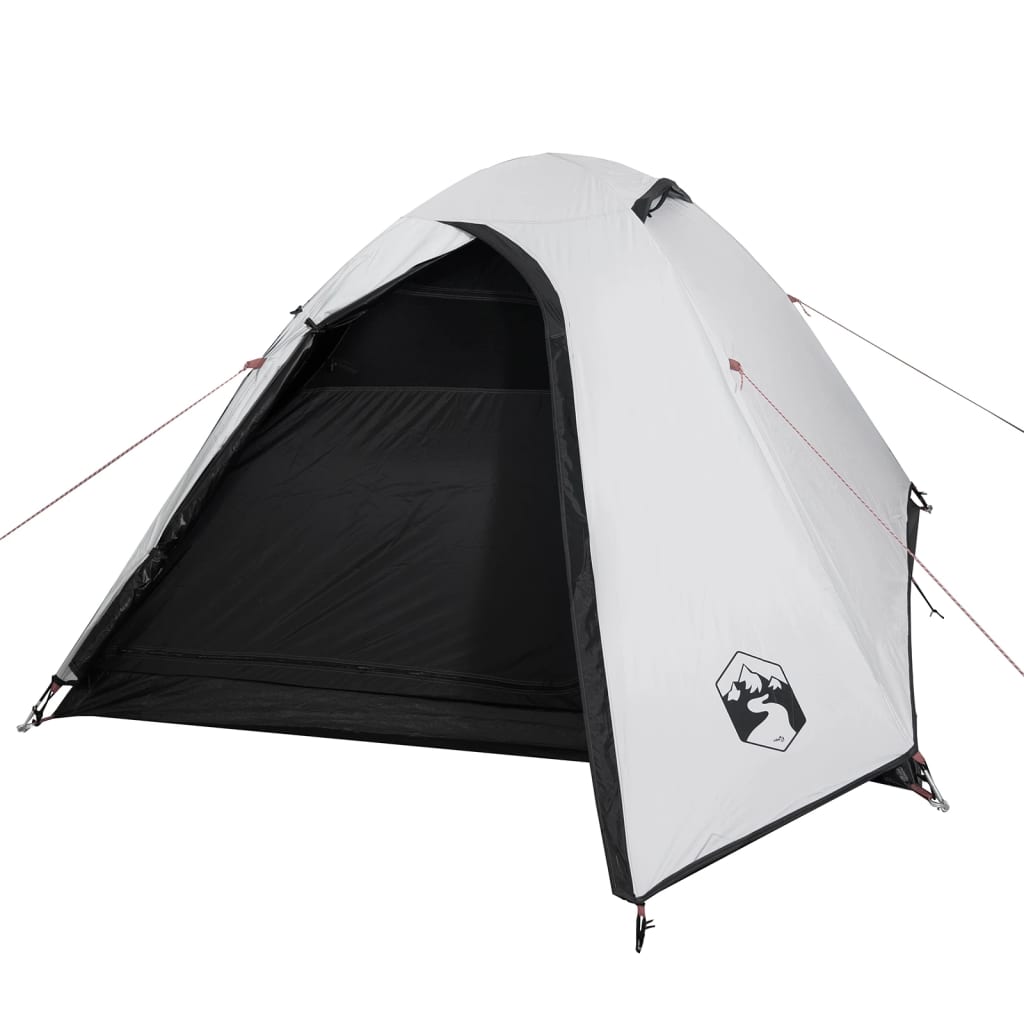 Tente de camping dôme 3 personnes blanc foncé imperméable