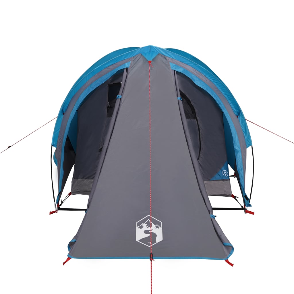 Tente de camping dôme 2 personnes bleue imperméable