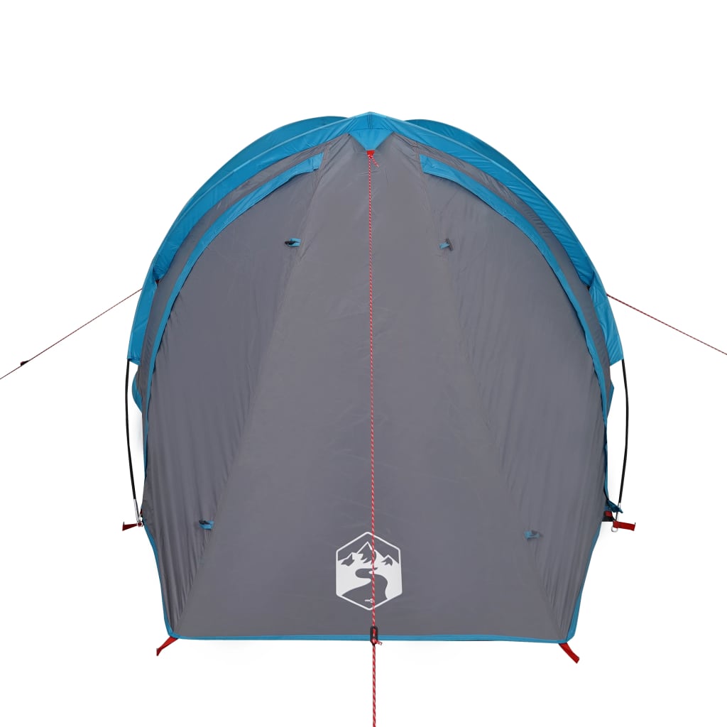 Tente de camping dôme 2 personnes bleue imperméable