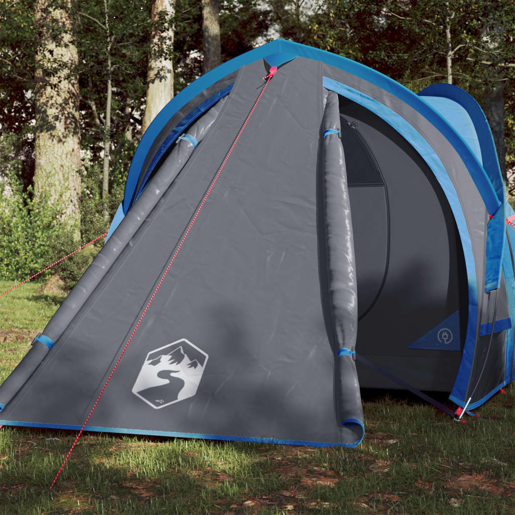 Tente de camping dôme 2 personnes bleue imperméable