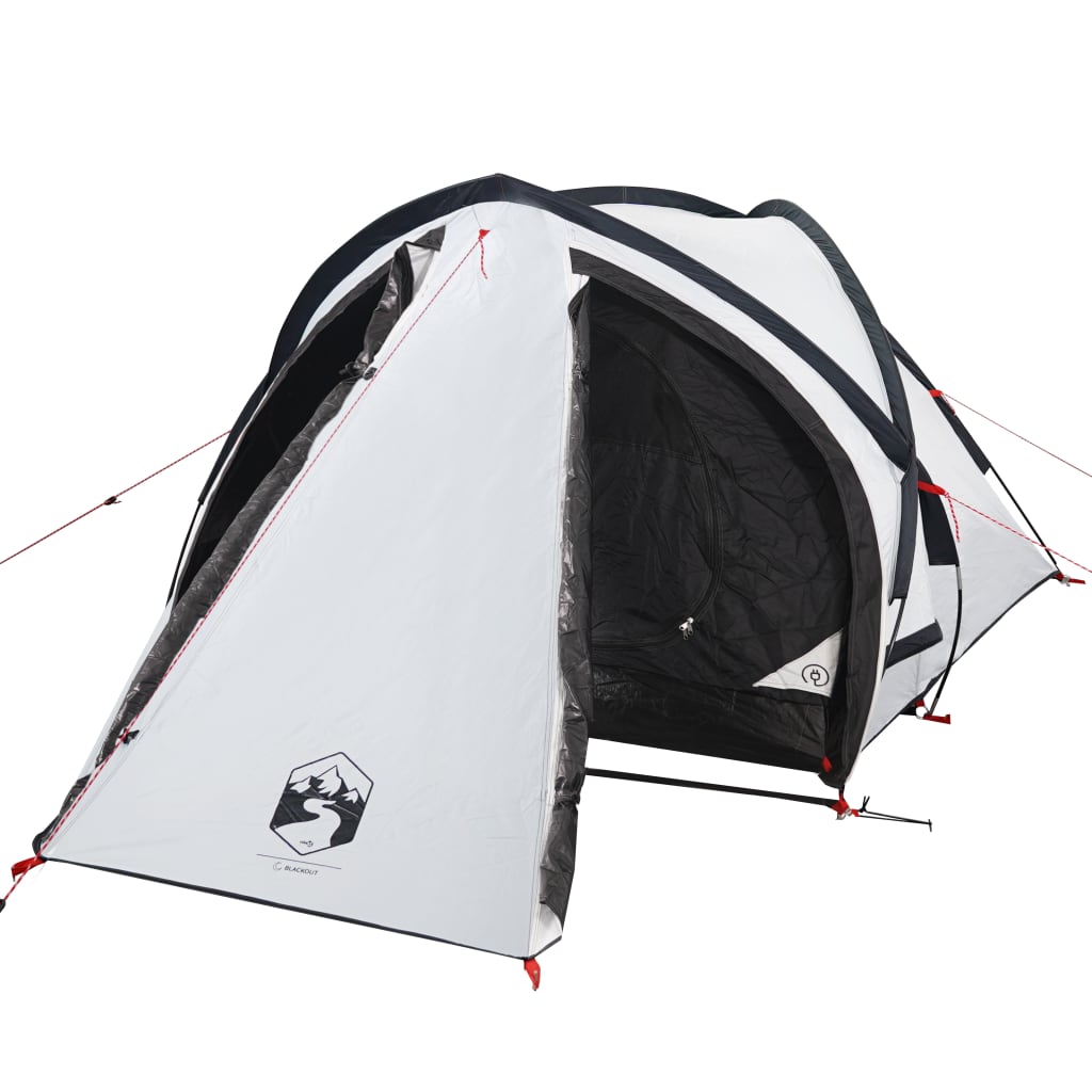 Tente de camping dôme 2 personnes blanc foncé imperméable