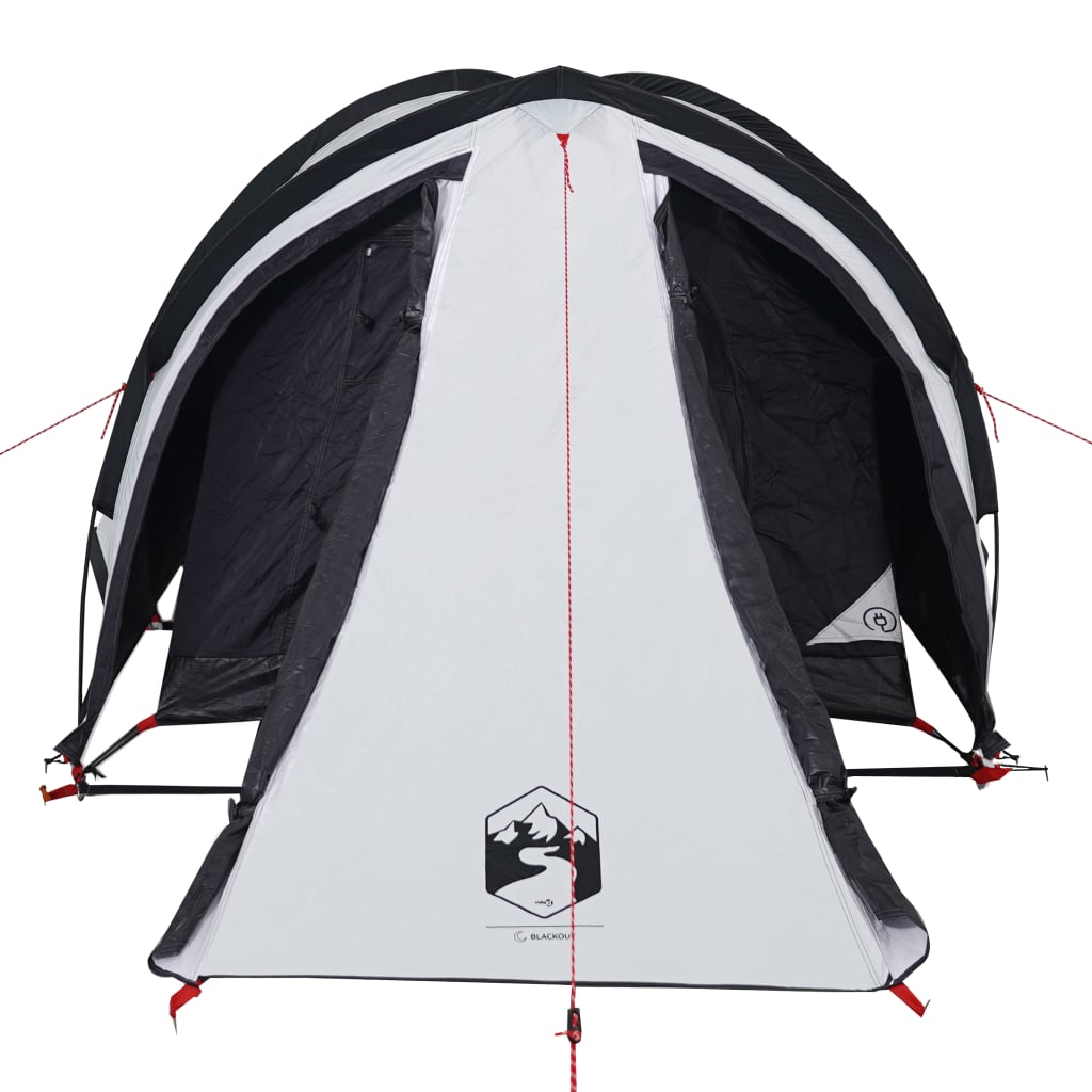 Tente de camping dôme 2 personnes blanc foncé imperméable