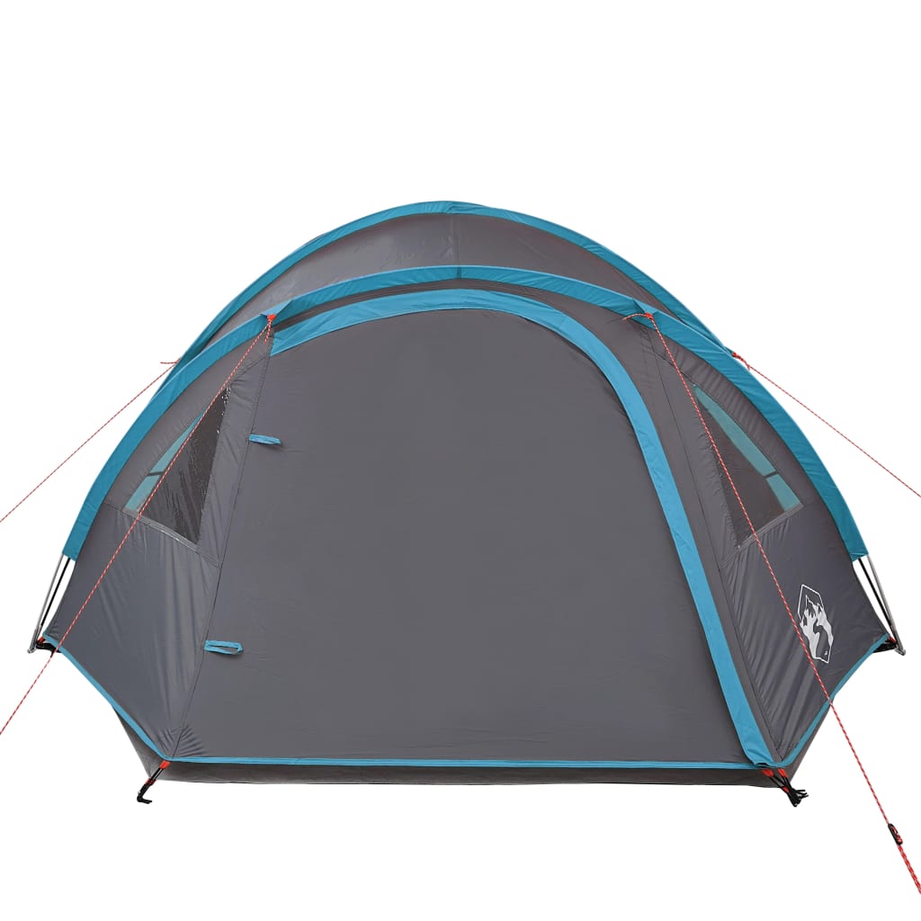 Tente de camping dôme 4 personnes bleue imperméable