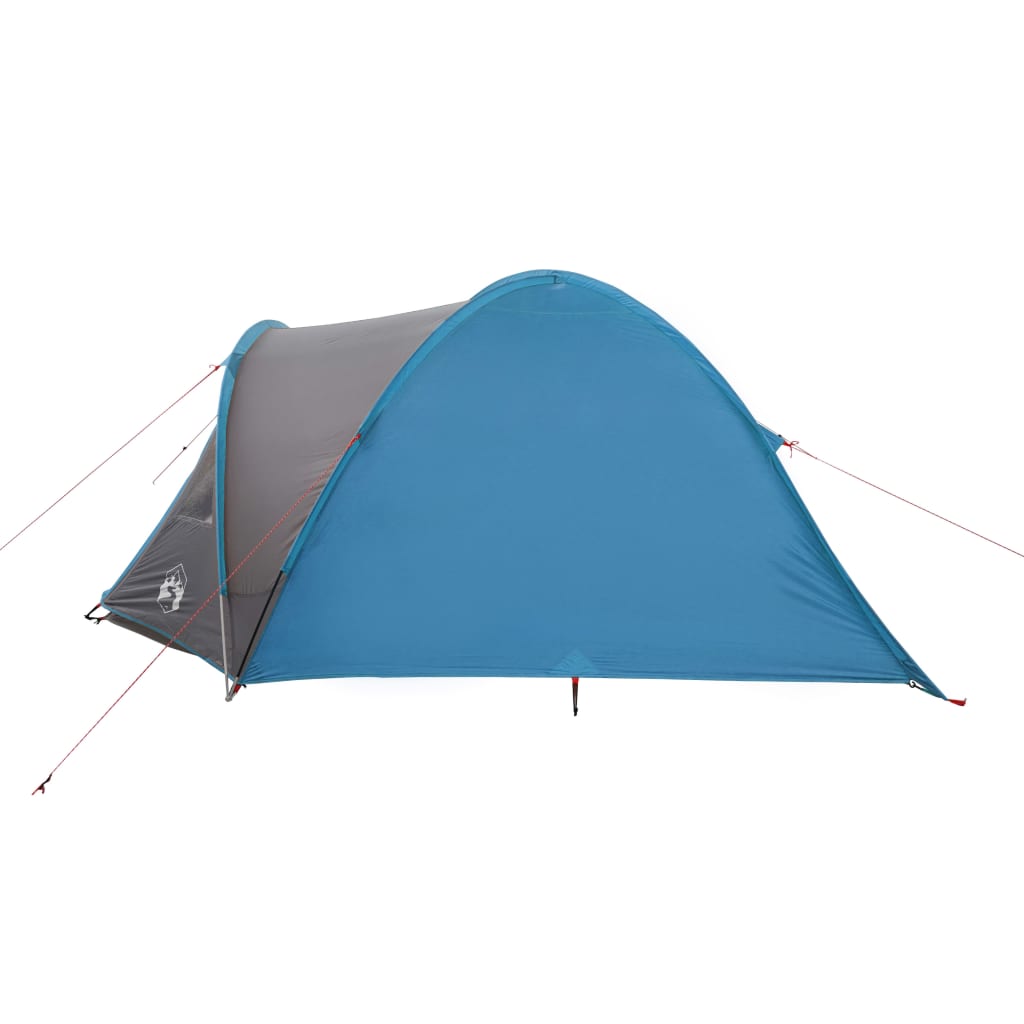 Tente de camping dôme 4 personnes bleue imperméable