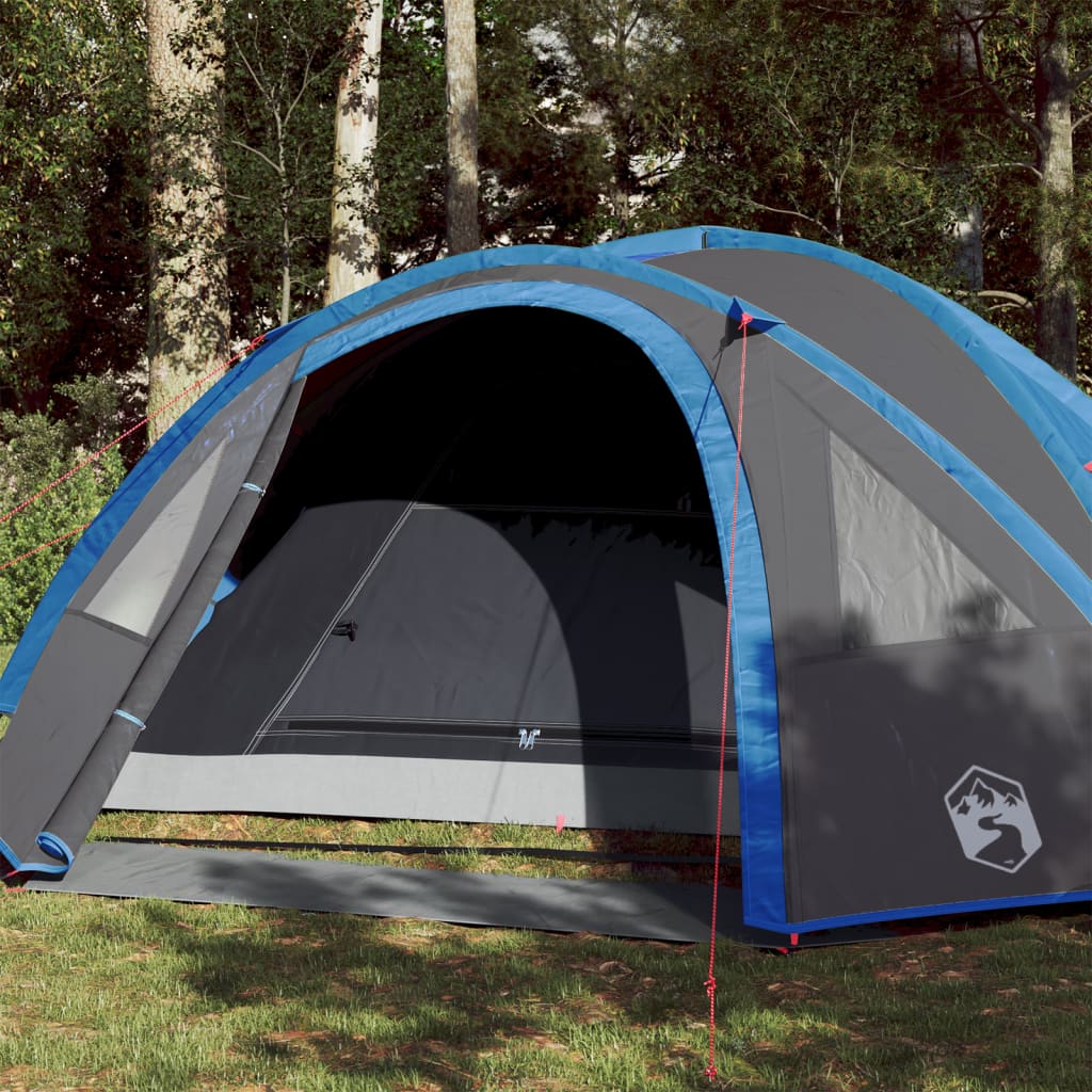 Tente de camping dôme 4 personnes bleue imperméable