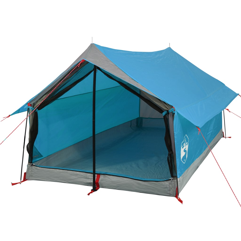 Tente de camping 2 personnes bleue imperméable