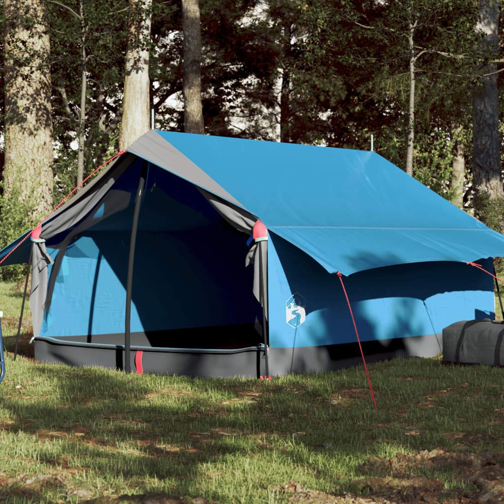 Tente de camping 2 personnes bleue imperméable