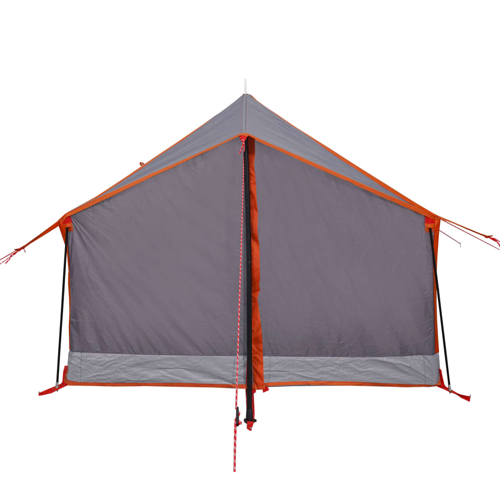 Tente de camping 2 personnes grise et orange imperméable