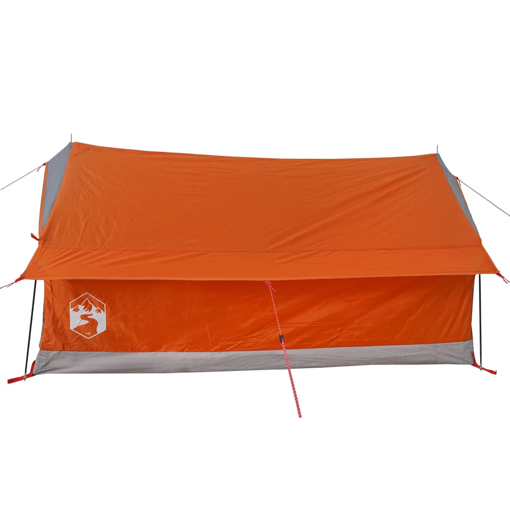 Tente de camping 2 personnes grise et orange imperméable