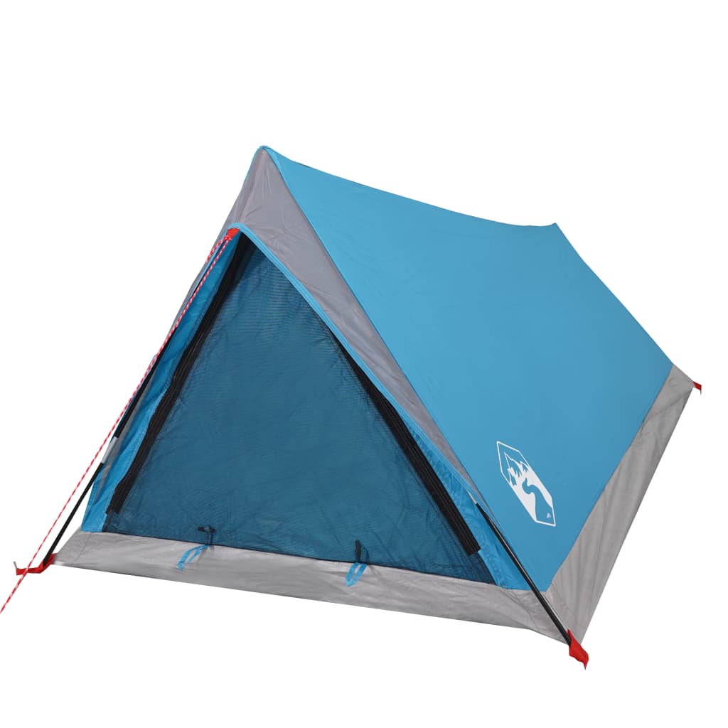 Tente de camping 2 personnes bleue imperméable