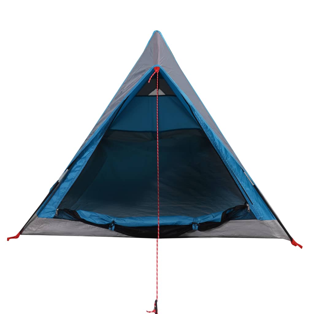 Tente de camping 2 personnes bleue imperméable