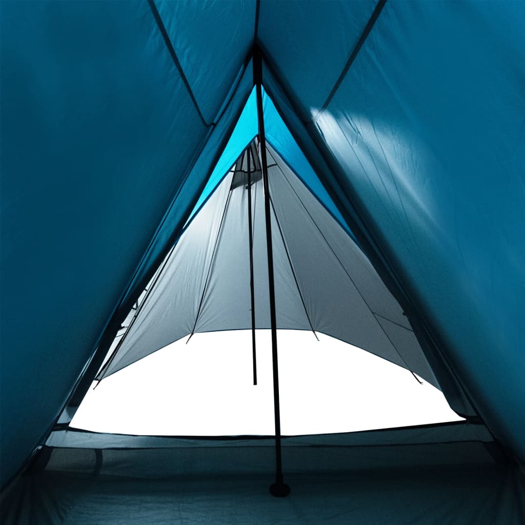 Tente de camping 3 personnes bleue imperméable