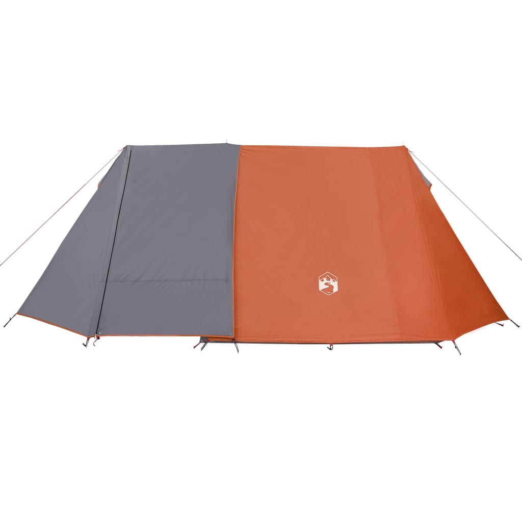 Tente de camping 3 personnes grise et orange imperméable