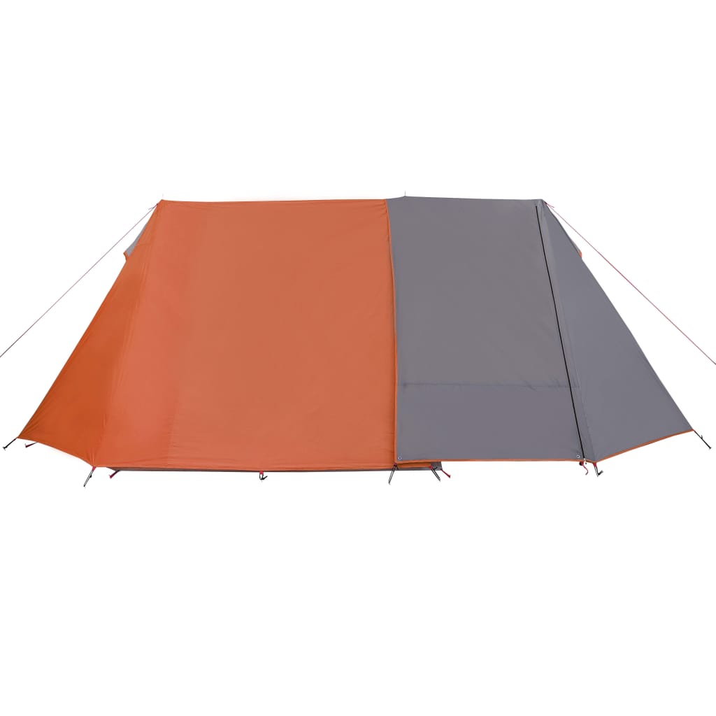 Tente de camping 3 personnes grise et orange imperméable