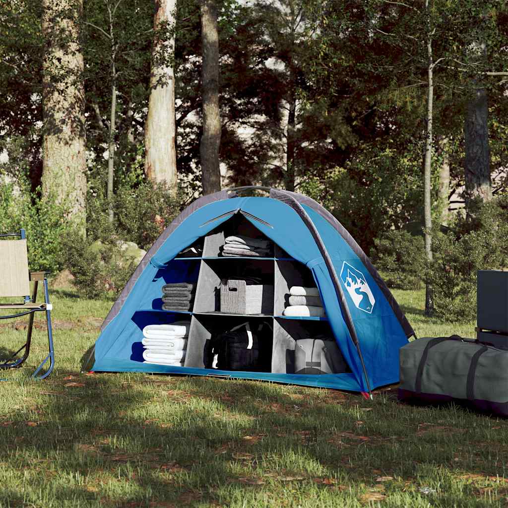 Camping-Organizer-Zelt 9 Fächer Blau Wasserdicht