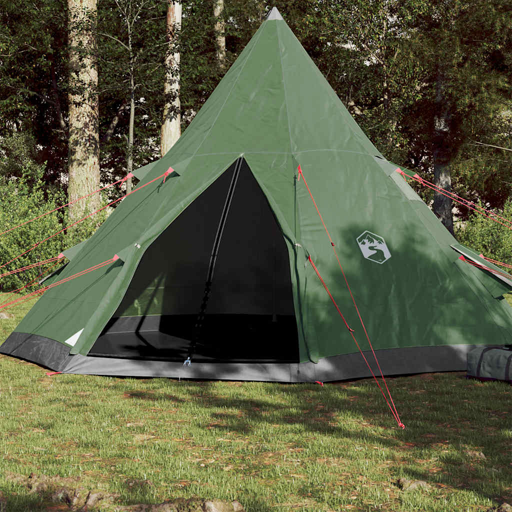 Tipi-Campingzelt 4 Personen Grün Wasserdicht