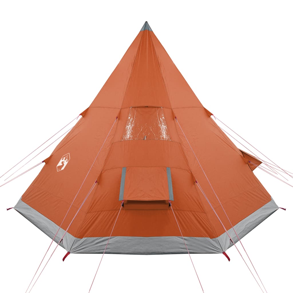 Tente de camping Tipi 4 personnes orange imperméable