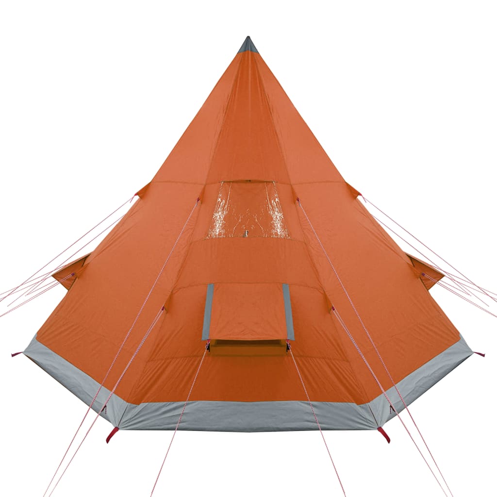 Tente de camping Tipi 4 personnes orange imperméable