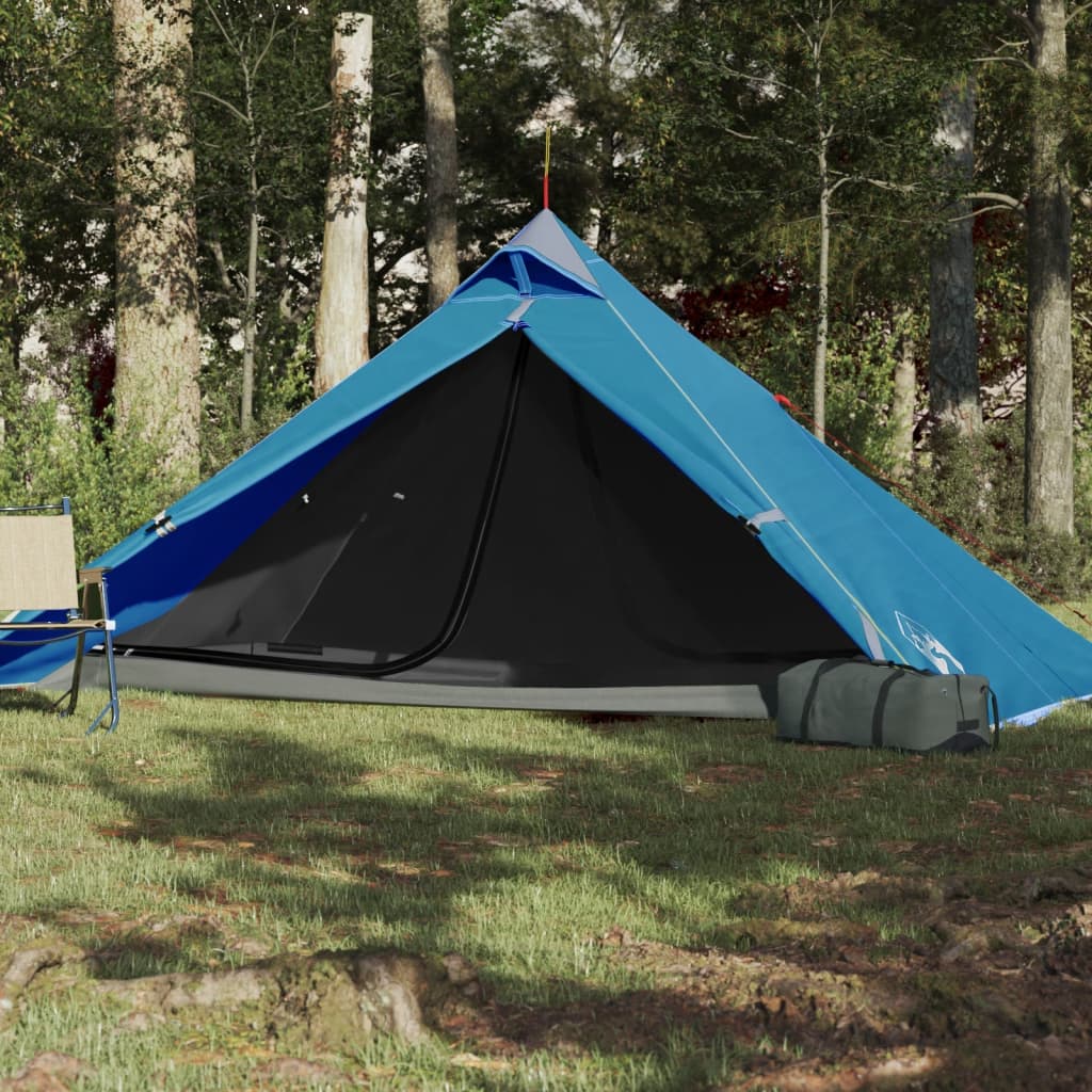 Tente de camping Tipi 1 personne bleue imperméable